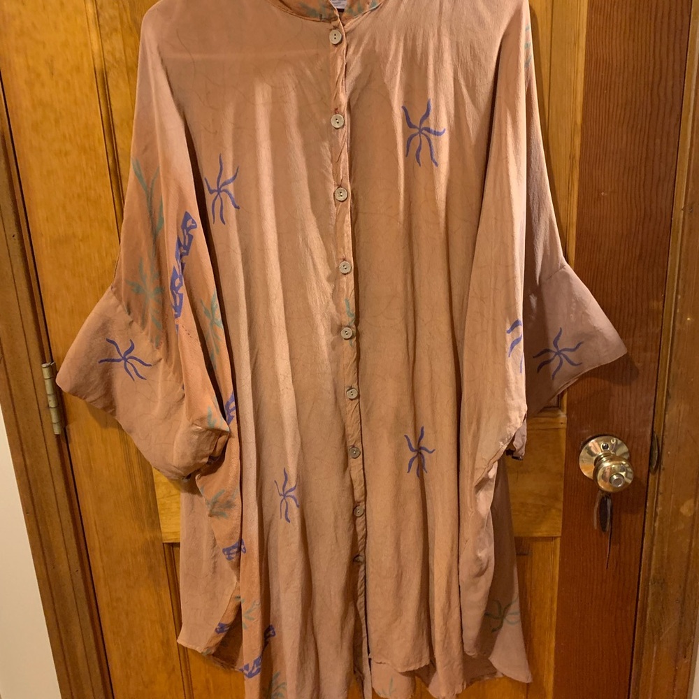 Kantha Bae Cocoa Crepe silk top 0-23